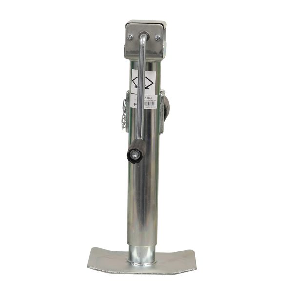front profile of the LT-5103 zinc-plated trailer jack.