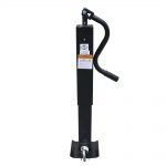 Front side of the Valley Industries VI-1220 trailer jack leg extended to full height of 26-inches.
