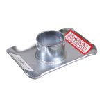 Trailer jack foot base without safety pin.