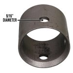 Showing 9/16" pin hole diameter of mounting tube.