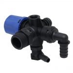 Backside of fitting connections on pressure regulator