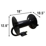 Dimensions of 75-foot capacity manual hose reel