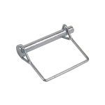 Safety pin separate from trailer jack foot base.