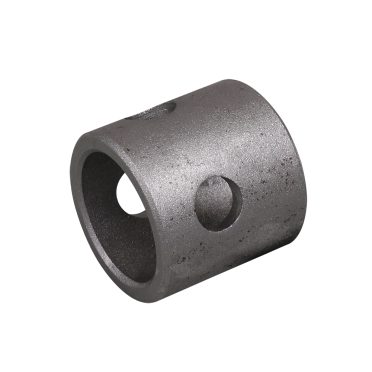 Trailer jack inner mounting tube at an angle.