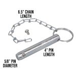 Highlighting dimensions of collar pin for trailer jack.