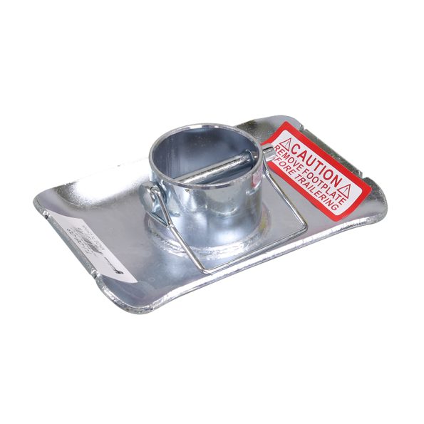 Foot base for an a-frame trailer jack.