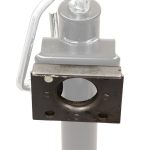 flange bracket emphasized on flange mount trailer jack