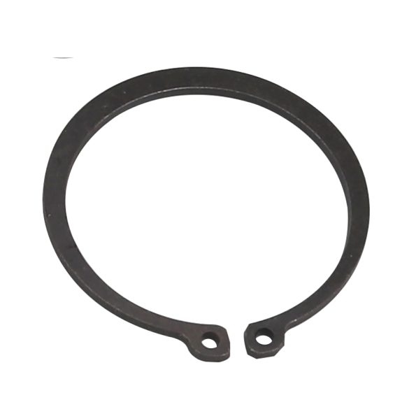 Retaining ring for trailer jacks with flange mount bracket setup.