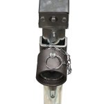 Swivel collar mount of the LT-5153 zinc-plated trailer jack.