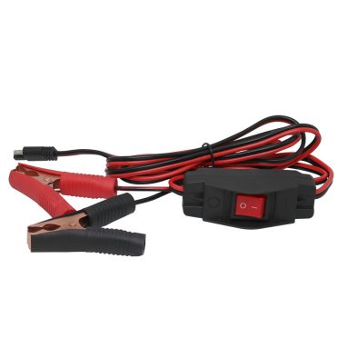 Heavy-duty 12-volt wire harness with alligator clamps