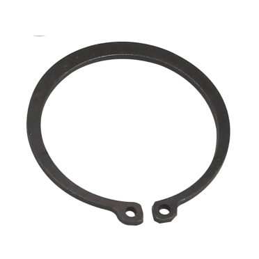 Retaining ring for trailer jacks with flange mount bracket setup.